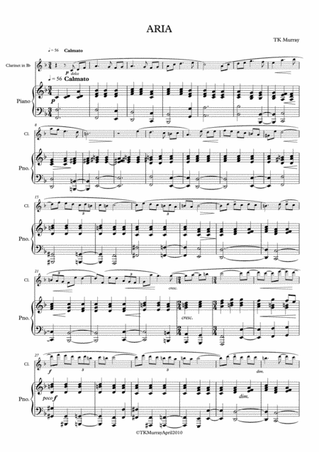 Murray - Aria - Clarinet & Piano