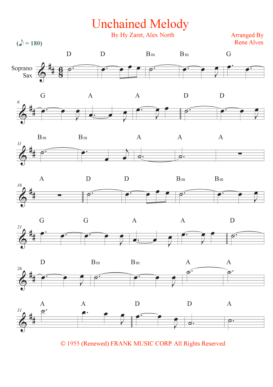Unchained Melody (arr. Rene Alves)