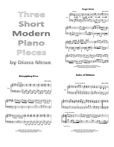 Three Short Modern Piano Pieces