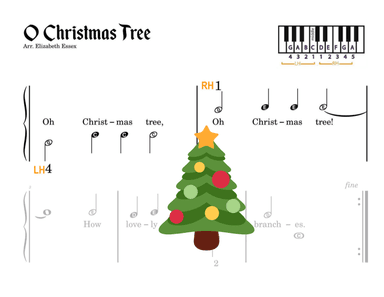 Oh Christmas Tree - Pre-staff Alpha Notes (arr. Elizabeth Essex)