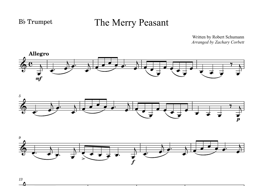 The Merry Peasant (arr. Zachary Corbett)