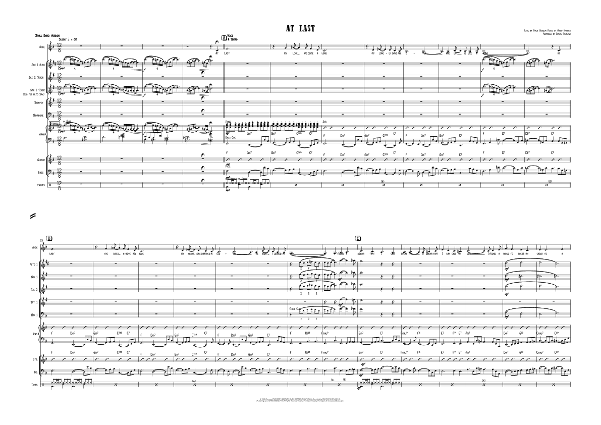 At Last (arr. Daryl McKenzie)