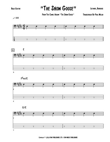 Snow Goose (arr. Accubass)