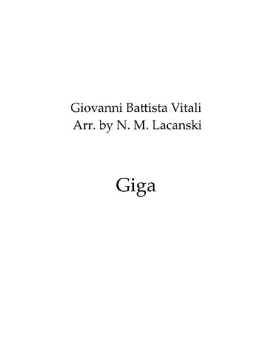 Giga (arr. Nick Lacanski)