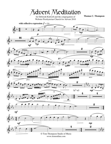 Advent Meditation (violin score) (arr. Thomas C. Thompson)