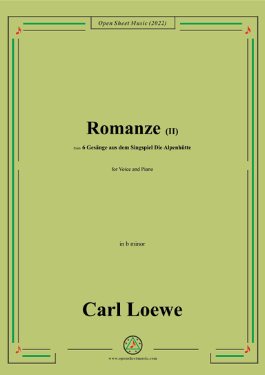Loewe-Romanze(II),in b minor,for Voice and Piano (arr. OSM Press)
