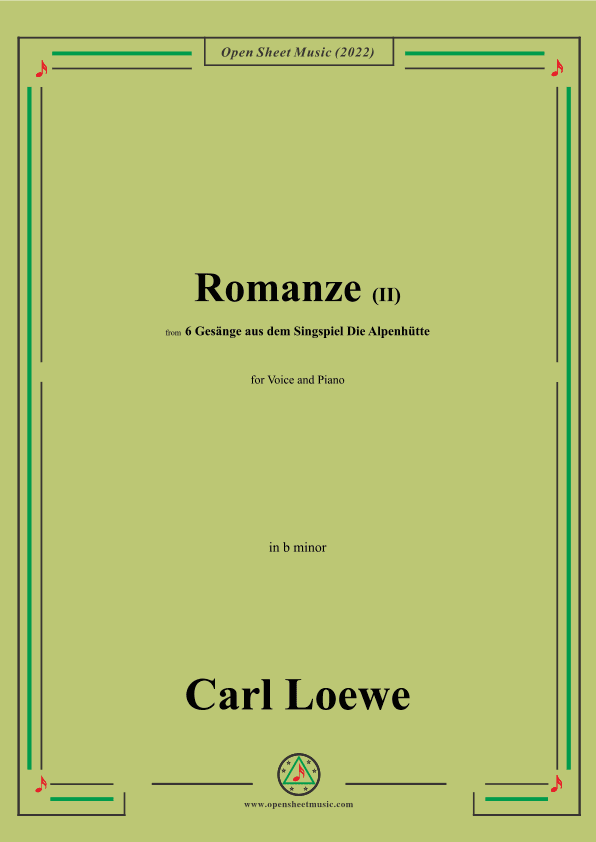 Loewe-Romanze(II),in b minor,for Voice and Piano (arr. OSM Press)