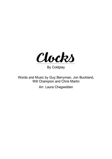 Clocks (arr. Laura Chegwidden)