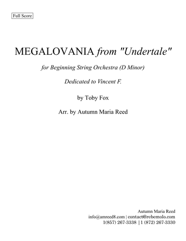 Megalovania (arr. Autumn Maria Reed)