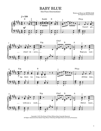 Baby Blue (arr. Frank Pisani)