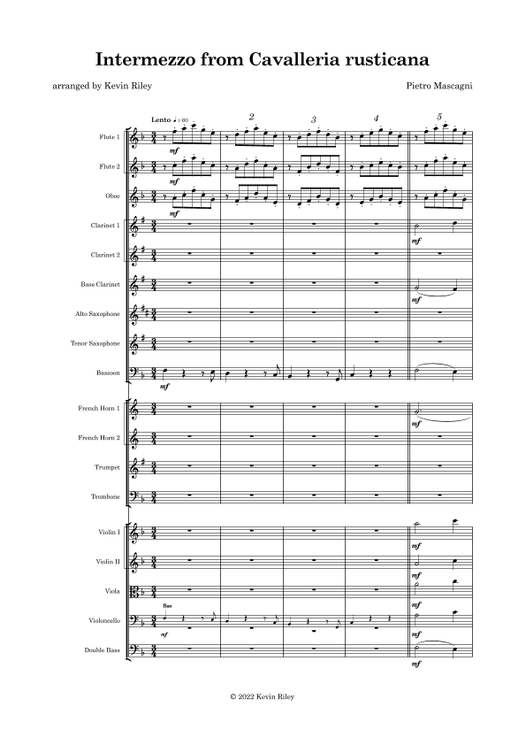 Cavalleria rusticana (arr. Kevin Riley)
