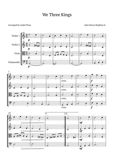 We Three Kings (arr. André Nusa)
