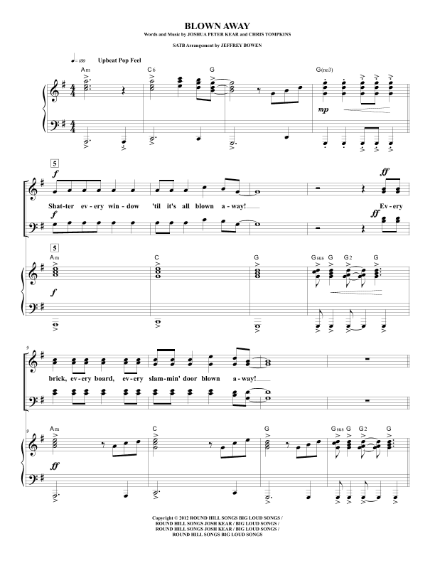 Blown Away (arr. Jeffrey Bowen)
