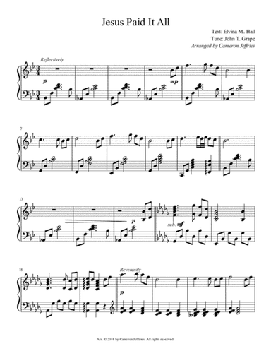 Jesus Paid It All (arr. Cameron Jeffries)