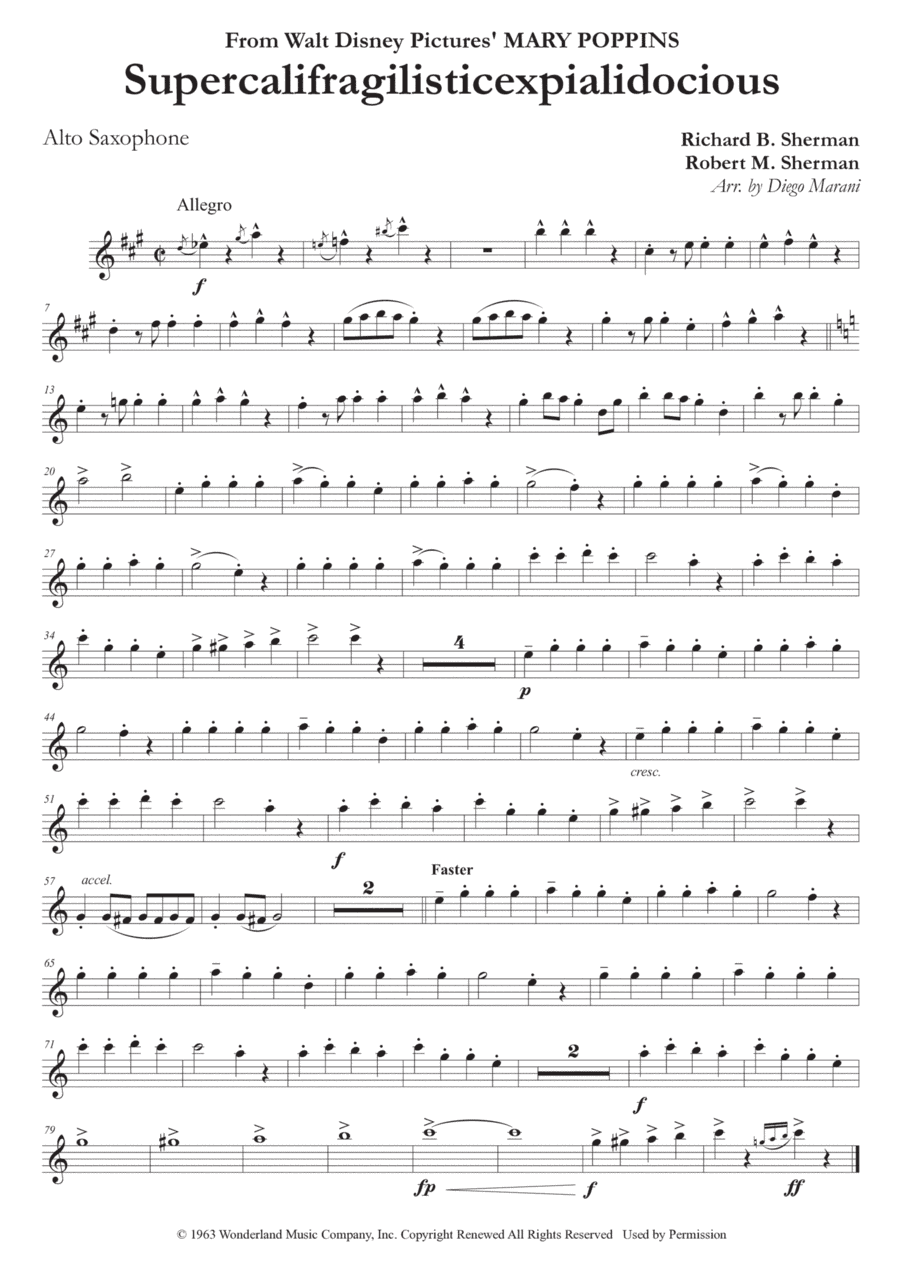 Supercalifragilisticexpialidocious (arr. Diego Marani)