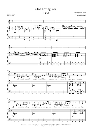 Stop Loving You (arr. Antje Günther)