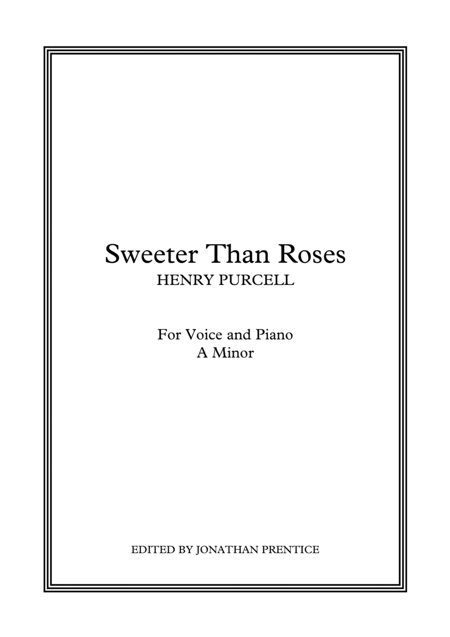 Sweeter Than Roses (A Minor) (arr. Jonathan Prentice)