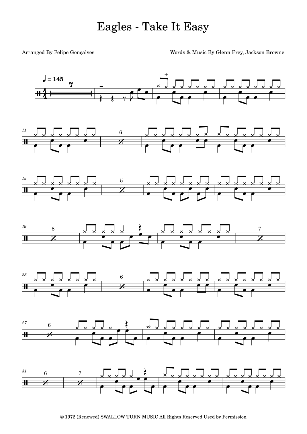 Take It Easy (arr. Felipe Gonçalves)