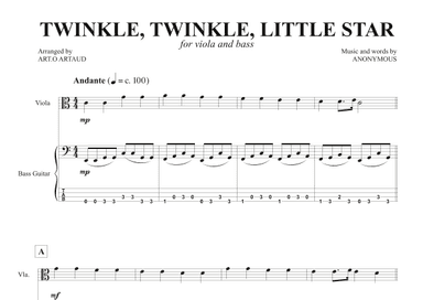 Twinkle Twinkle Little Star (arr. Art.o Artaud)