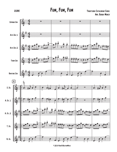 Fum, Fum, Fum Sax Quartet(SATB or AATB) (arr. Bobby Muncy)