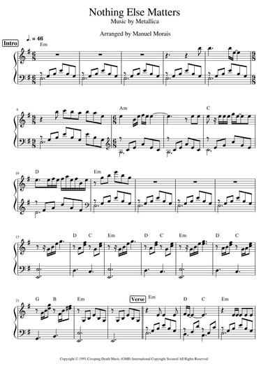 Nothing Else Matters (arr. Manuel Morais)