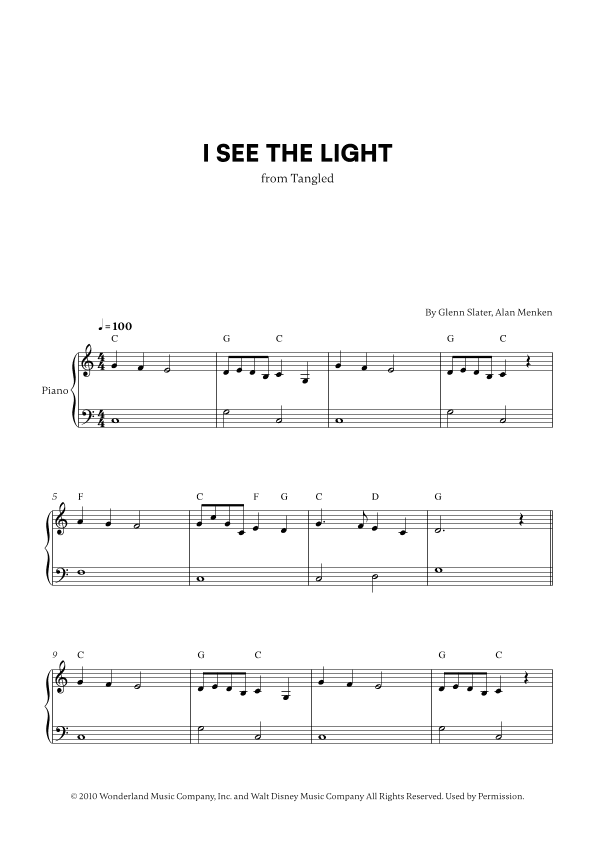 I See The Light (arr. Cadenza Editions)