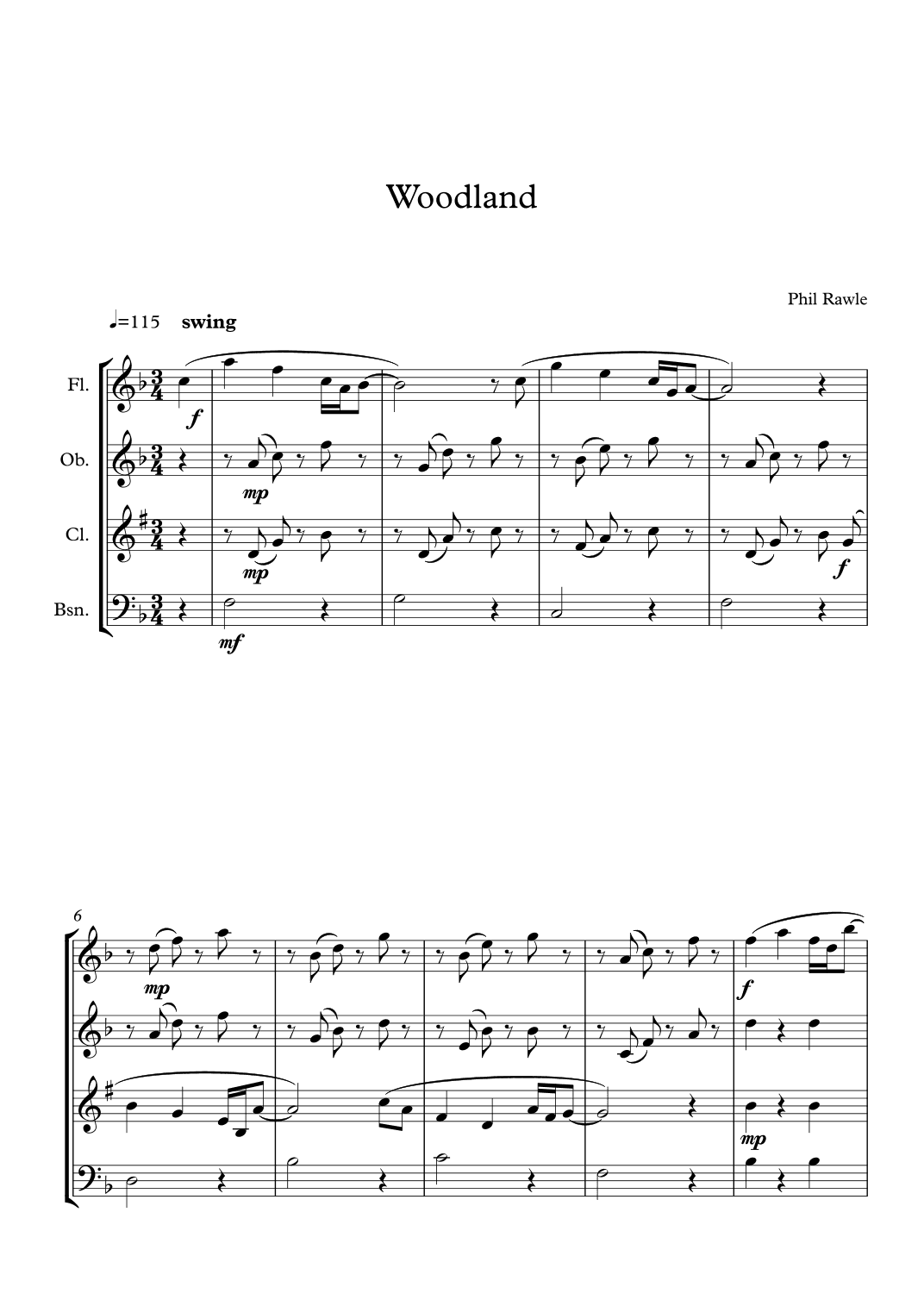 Woodland - Wind Quartet
