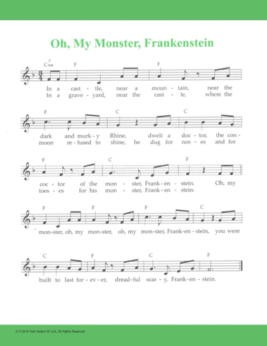Oh, My Monster, Frankenstein (arr. Hal Wright)