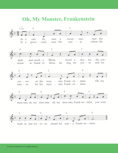 Oh, My Monster, Frankenstein (arr. Hal Wright)