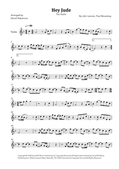 Hey Jude (arr. Daniel Nakamura)