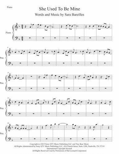 She Used To Be Mine from WAITRESS THE MUSICAL (arr. Kevin Busse)