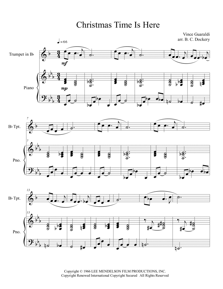 Christmas Time Is Here (arr. B. C. Dockery)
