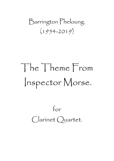Inspector Morse (arr. Spence Bundy)
