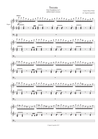 Toccata from Symphony for Organ no. 5 - Widor (abridged) (arr. Ingunn Ligaarden)