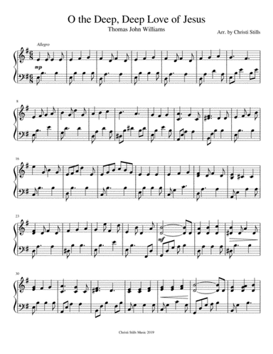 Oh the Deep, Deep Love of Jesus (Piano Solo) (arr. Christi Stills)