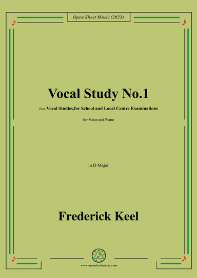 Keel-Vocal Study No.1,in D Major (arr. OSM Press)