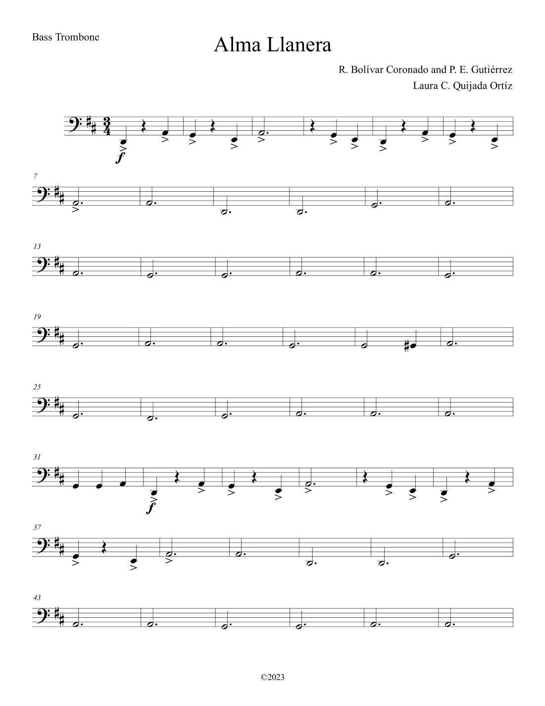 Alma Llanera. EASY. CHILDREN SYMPHONY ORCHESTRA. (arr. Laura C. Quijada Ortíz)