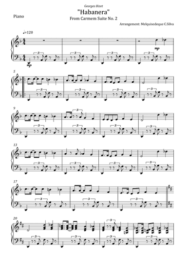 Georges Bizet - Habanera - from Carmen Suite No. 2 (arr. Melquisedeque C.Silva)