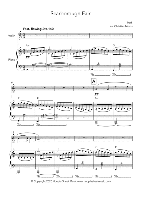Scarborough Fair (arr. Hoopla Sheet Music)