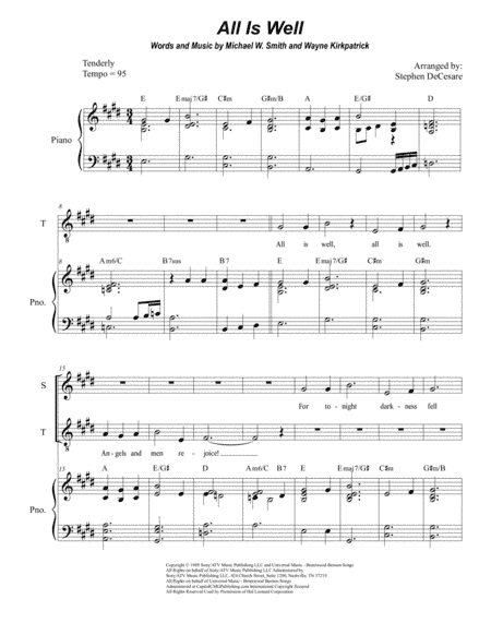 All Is Well (arr. Stephen DeCesare)