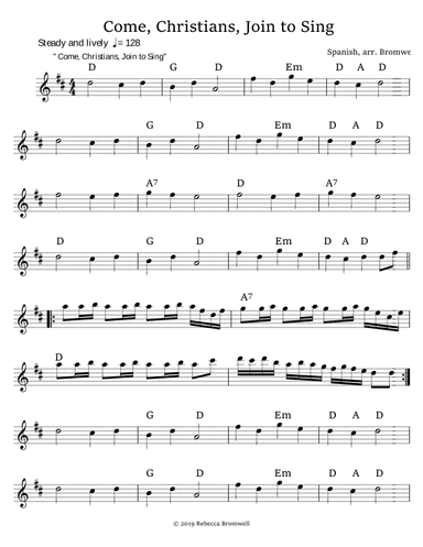 "Come, Christians, Join to Sing Medley" (arr. Rebecca Bromwell)