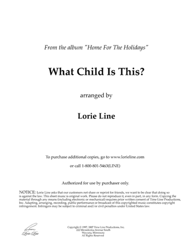 What Child Is This? (from Home For The Holidays) (arr. Lorie Line)