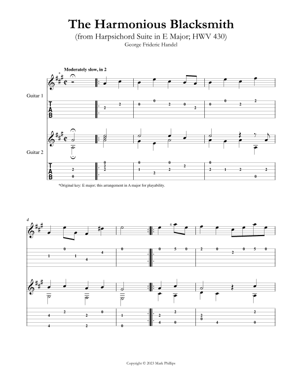 The Harmonious Blacksmith (arr. Mark Phillips)