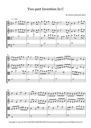 Two-part Invention In C (arr. Fernanda Moura)