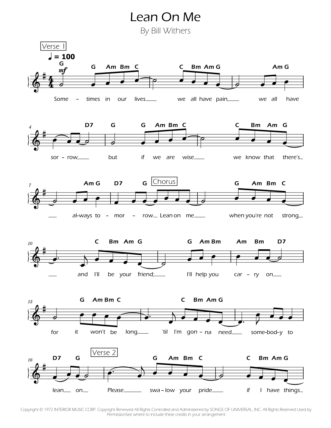 Lean On Me (arr. Ygor Nunes)