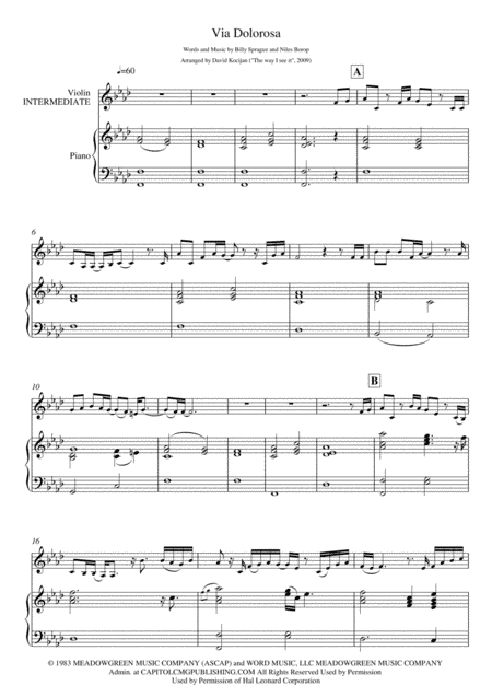 Via Dolorosa (arr. David Kocijan)