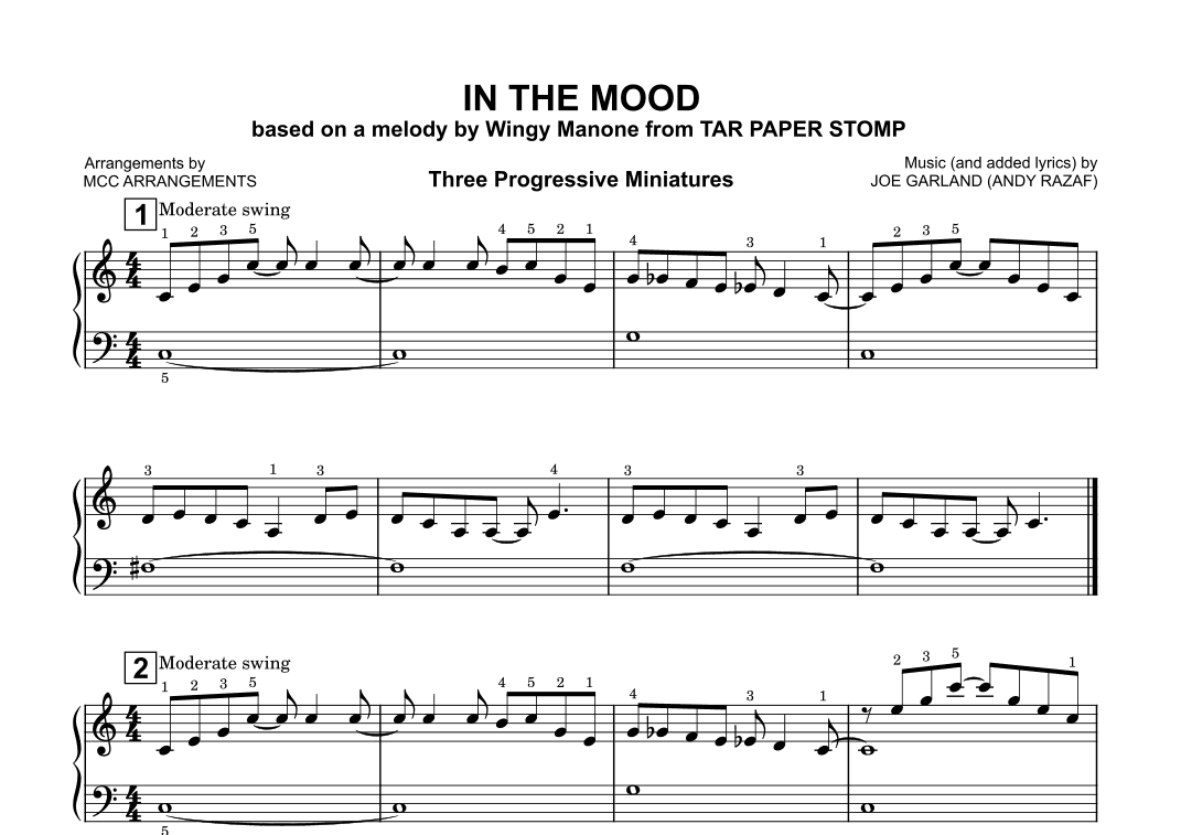 In The Mood (arr. MCC Arrangements)