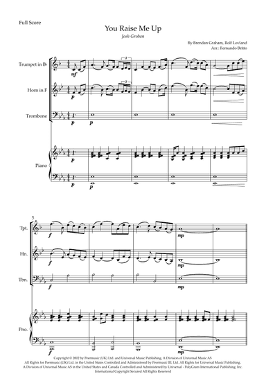 You Raise Me Up (arr. Fernando Britto)