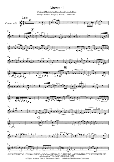 Above All (arr. David Kocijan)