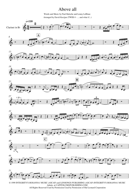 Above All (arr. David Kocijan)